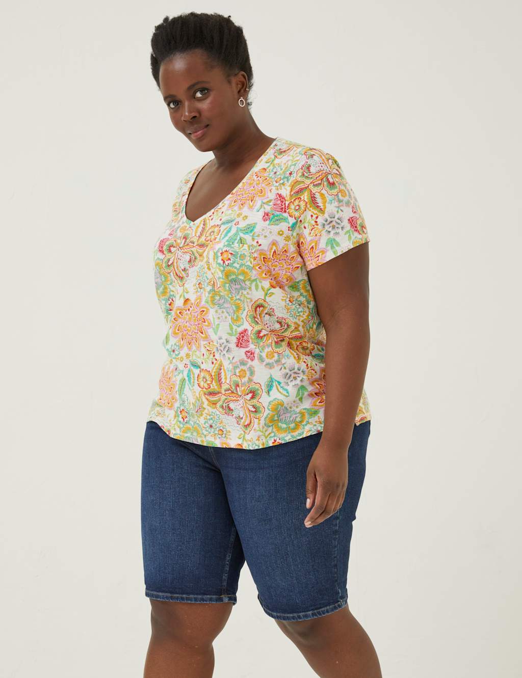 Pure Cotton Floral T-Shirt image 6