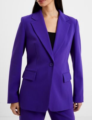 French Connection Women's Single Breasted Blazer - 10 - Purple, Purple