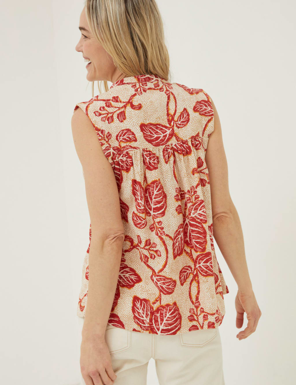 Pure Cotton Floral Cami Top image 4