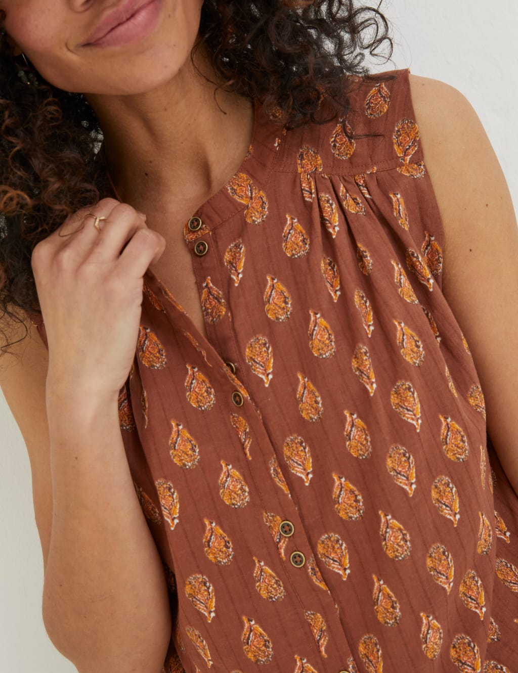 Pure Cotton Printed Cami Top image 3