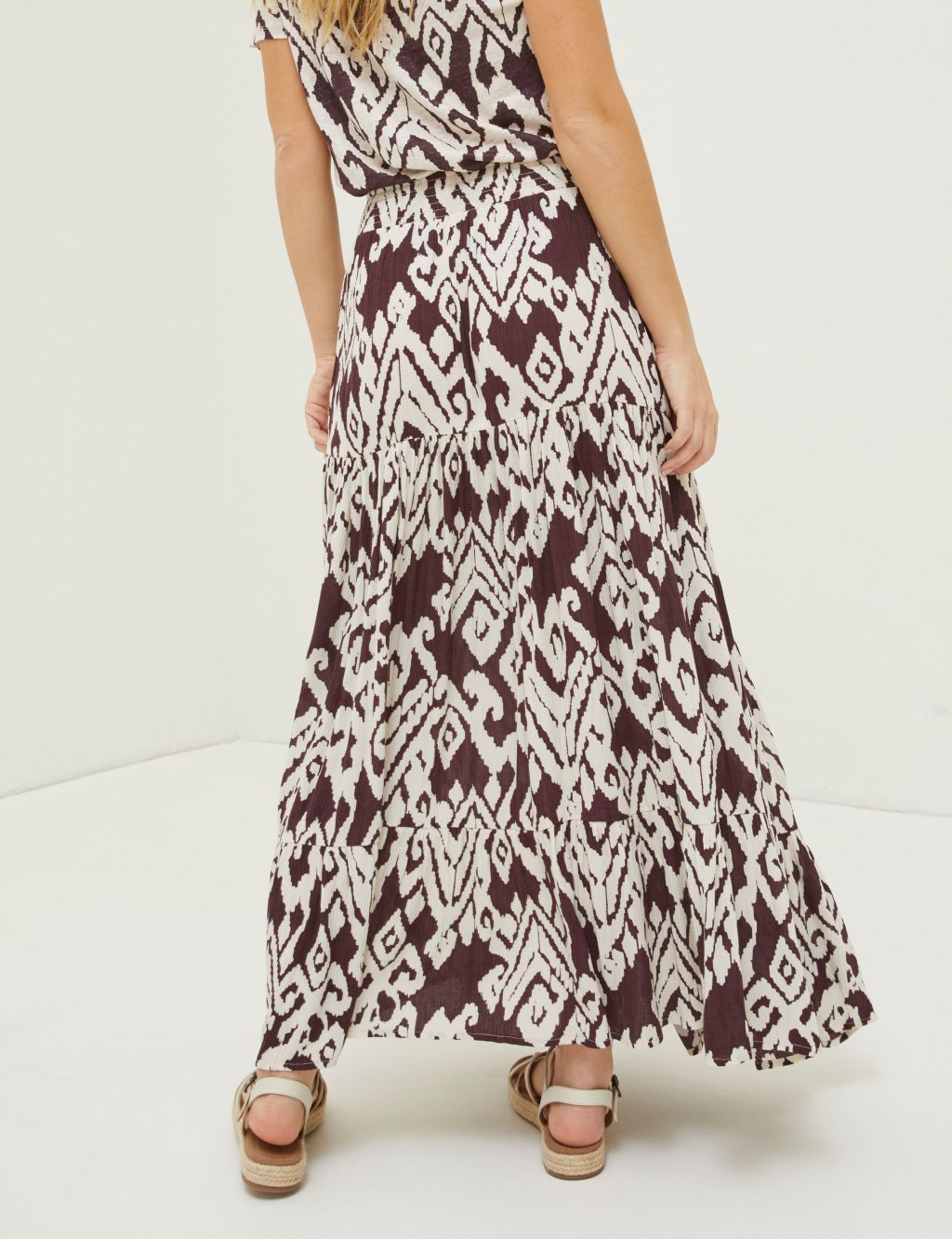 Printed Maxi Tiered Skirt image 3