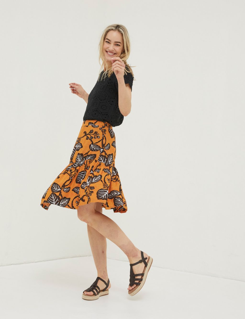 Floral Mini Tiered Skirt image 3