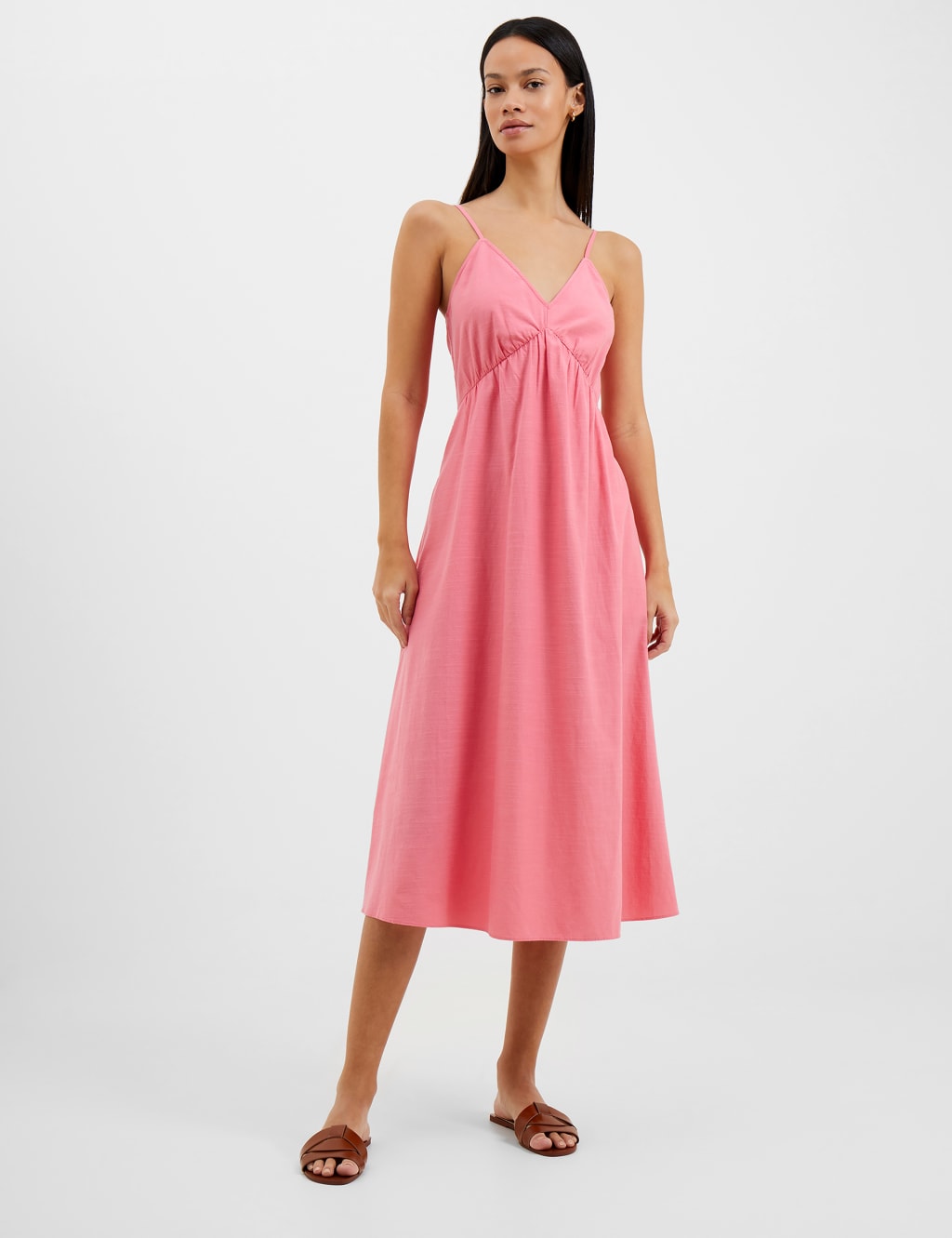 Tencel™ Rich V-Neck Midi Slip Dress image 1
