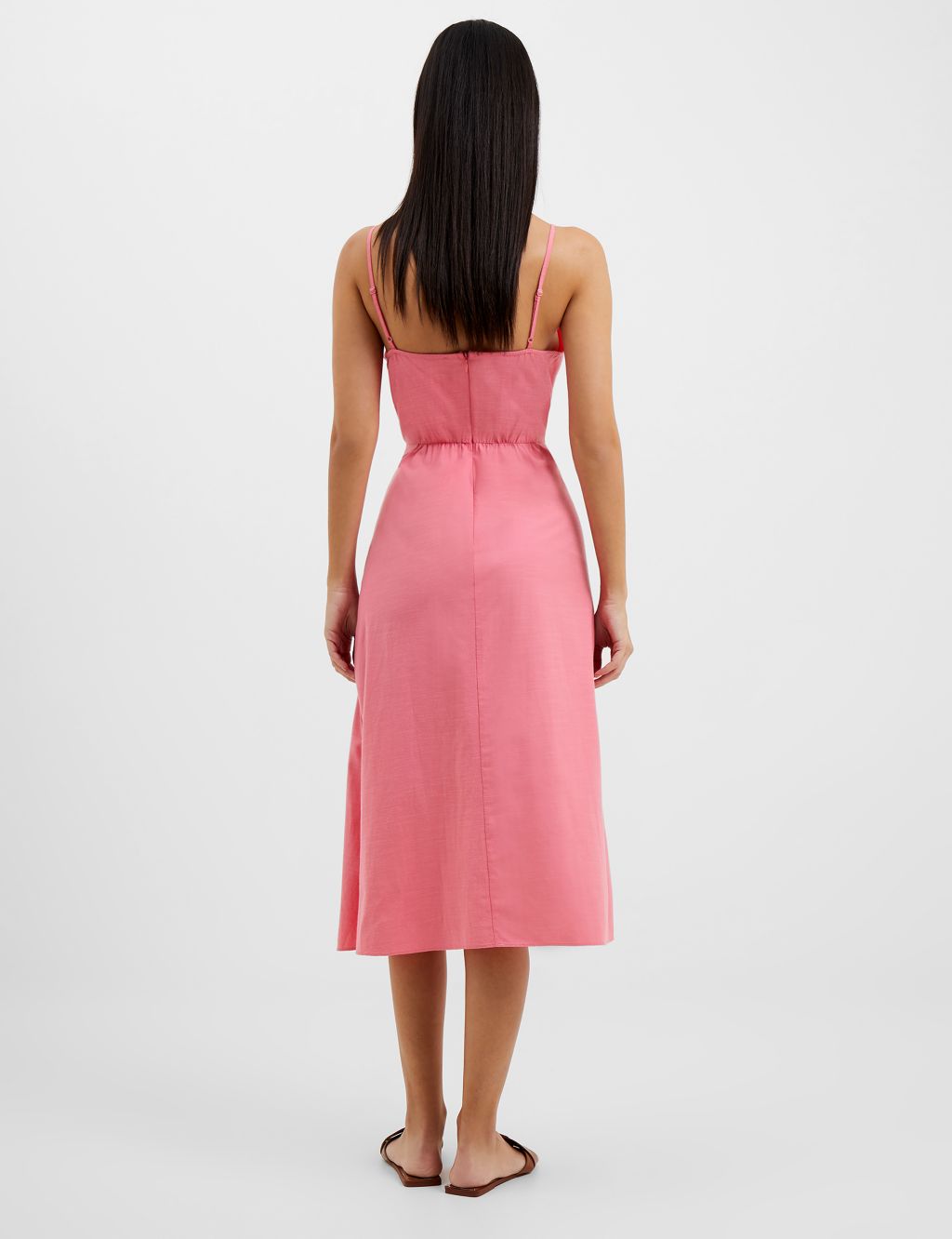 Tencel™ Rich V-Neck Midi Slip Dress image 4