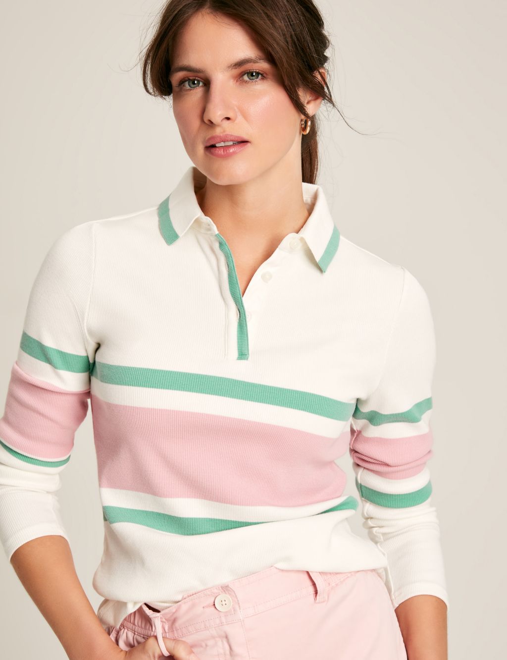 Cotton Rich Colour Block Polo Shirt