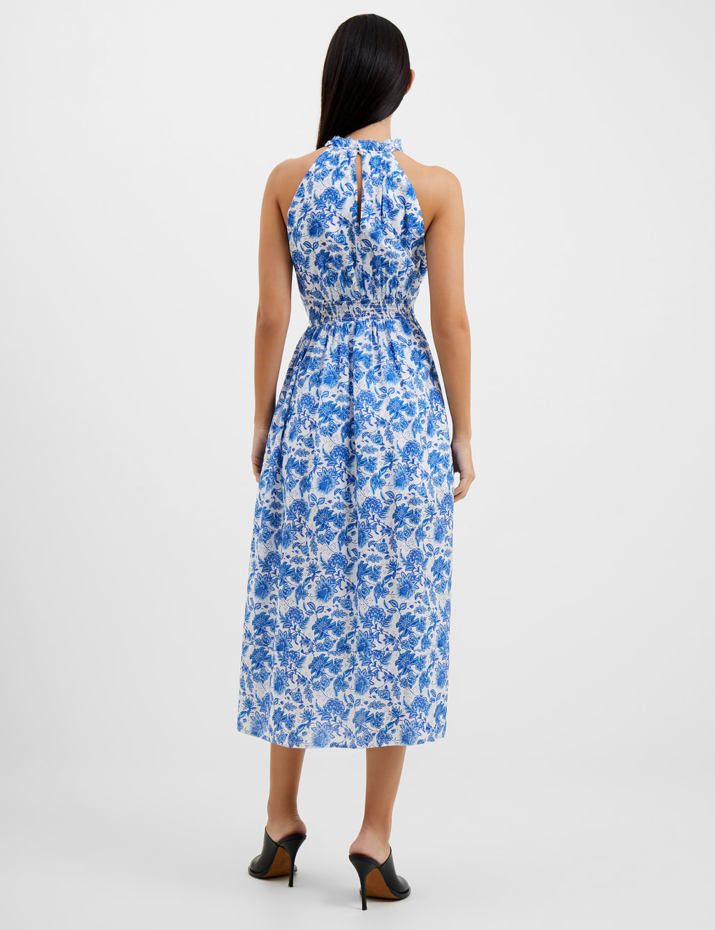 Floral Halter Neck Midi Smock Dress image 3
