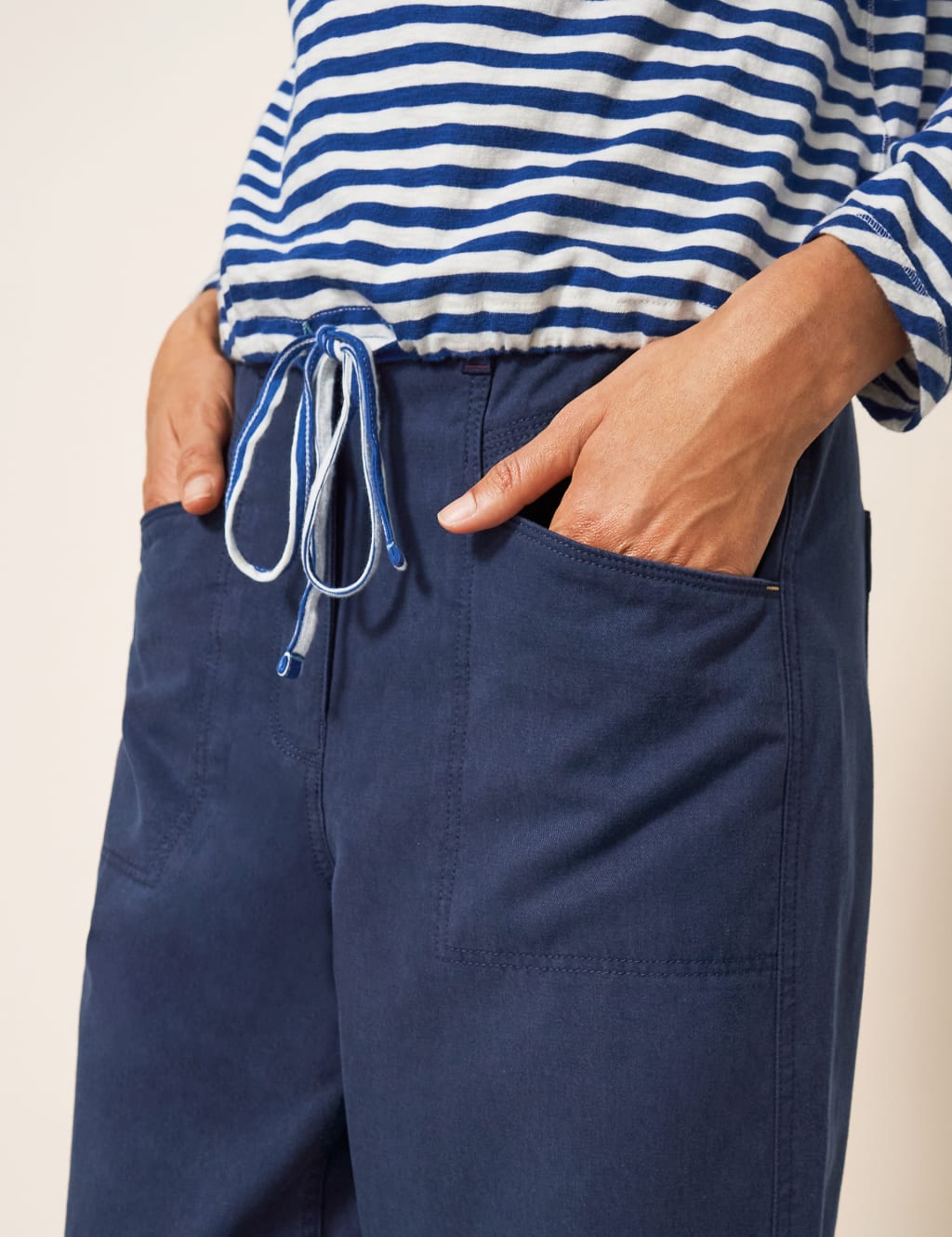 Cotton Blend Wide Leg Culottes image 4