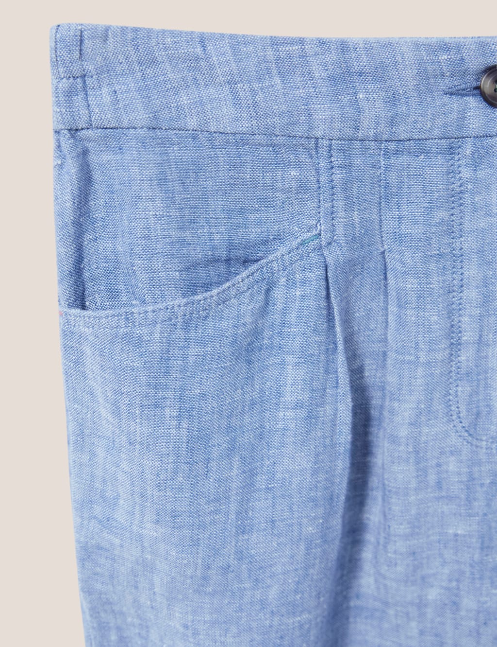 Pure Linen Tapered Trousers image 6