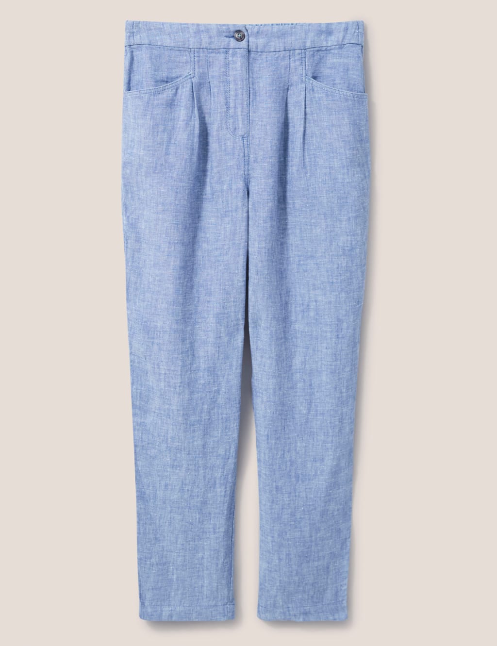 Pure Linen Tapered Trousers image 2