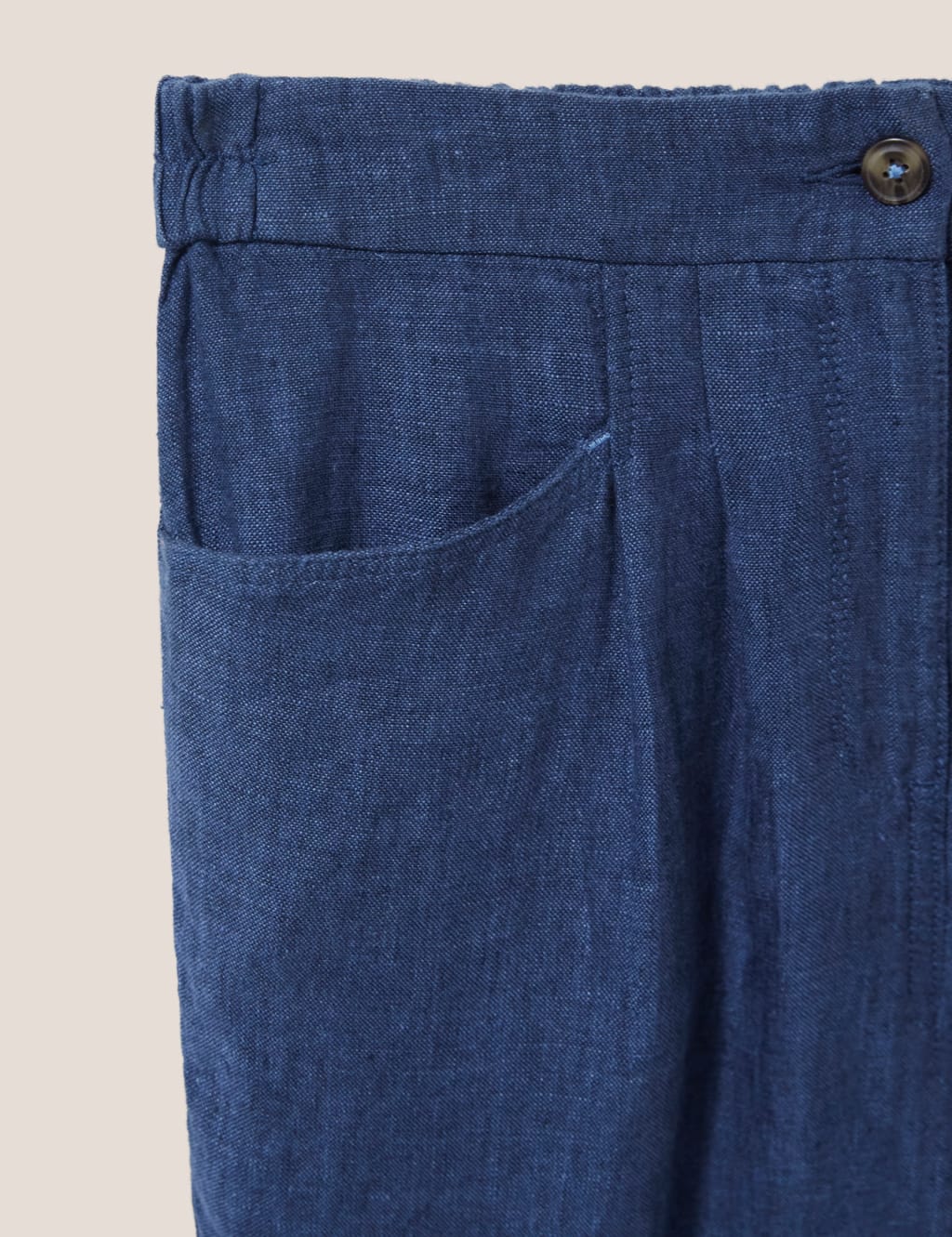 Pure Linen Tapered Trousers image 5