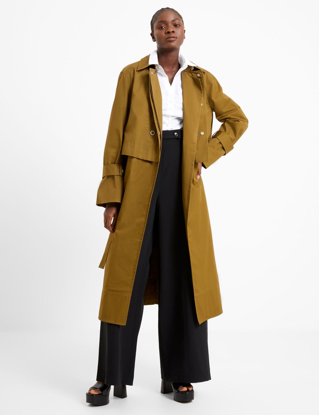 Pure Cotton 3 in 1 Longline Trench Coat image 1