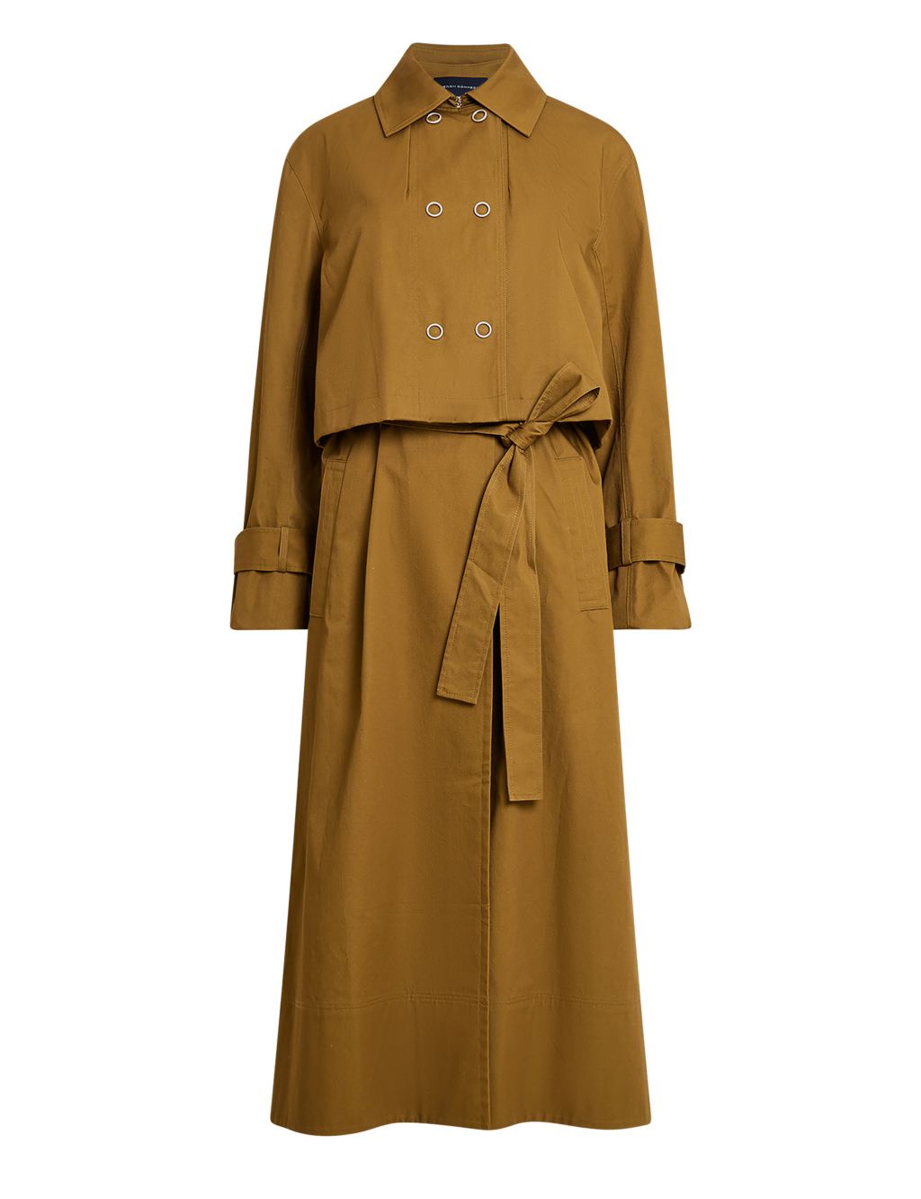 Pure Cotton 3 in 1 Longline Trench Coat image 2