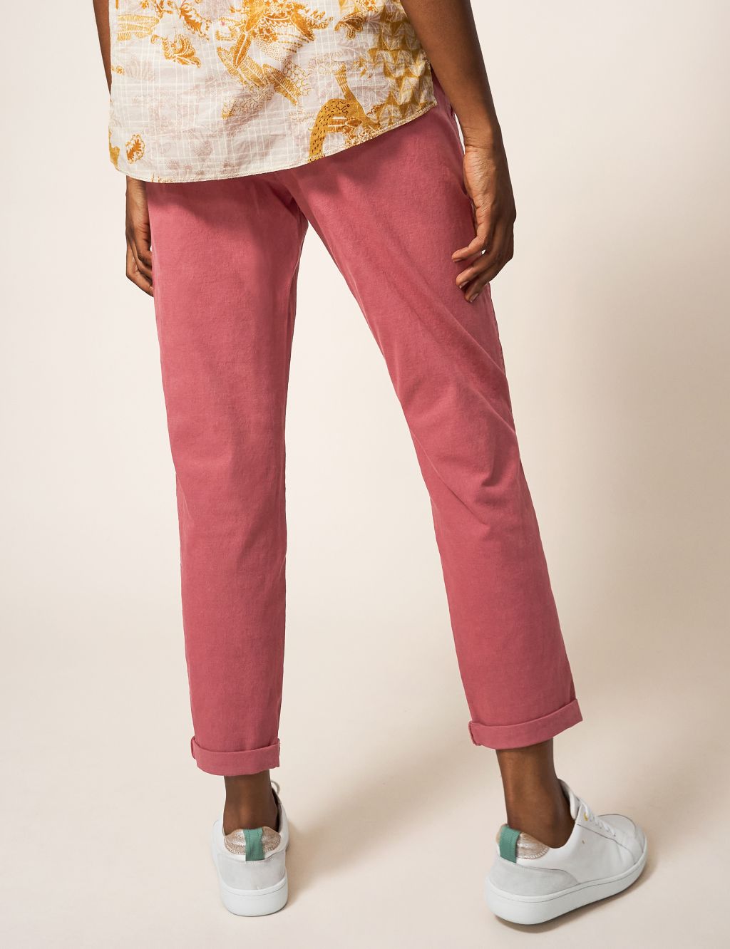 Cotton Rich Chinos with Linen image 4
