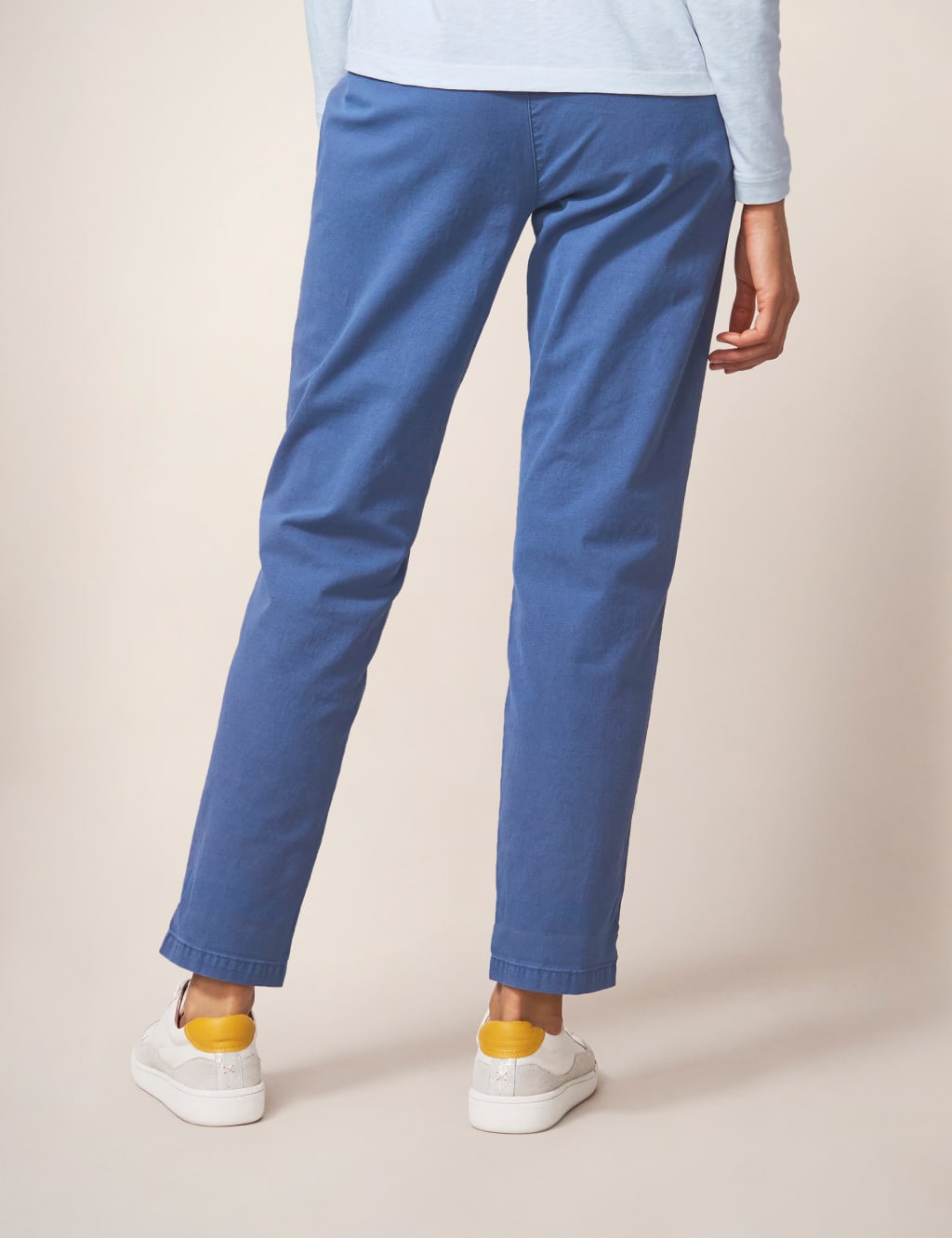 Cotton Rich Chinos with Linen image 4
