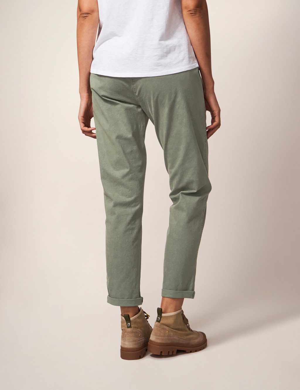 Cotton Rich Chinos with Linen image 4