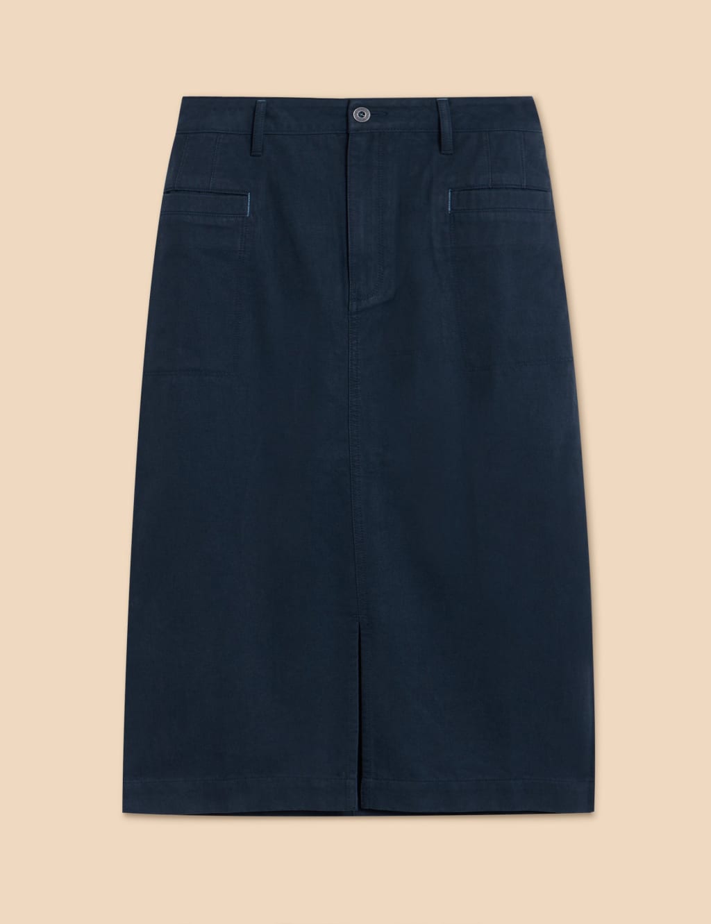 Navy cotton online skirt uk