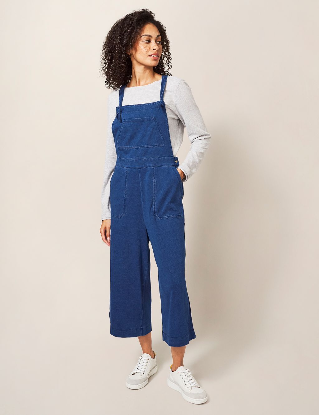 Jersey Cropped Dungarees image 1