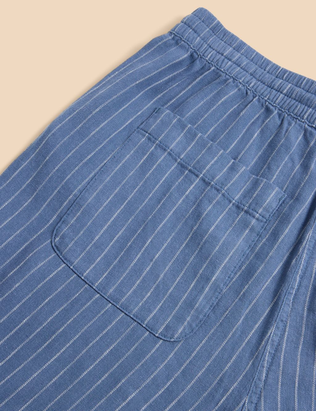 Linen Rich Striped Relaxed Trousers image 5
