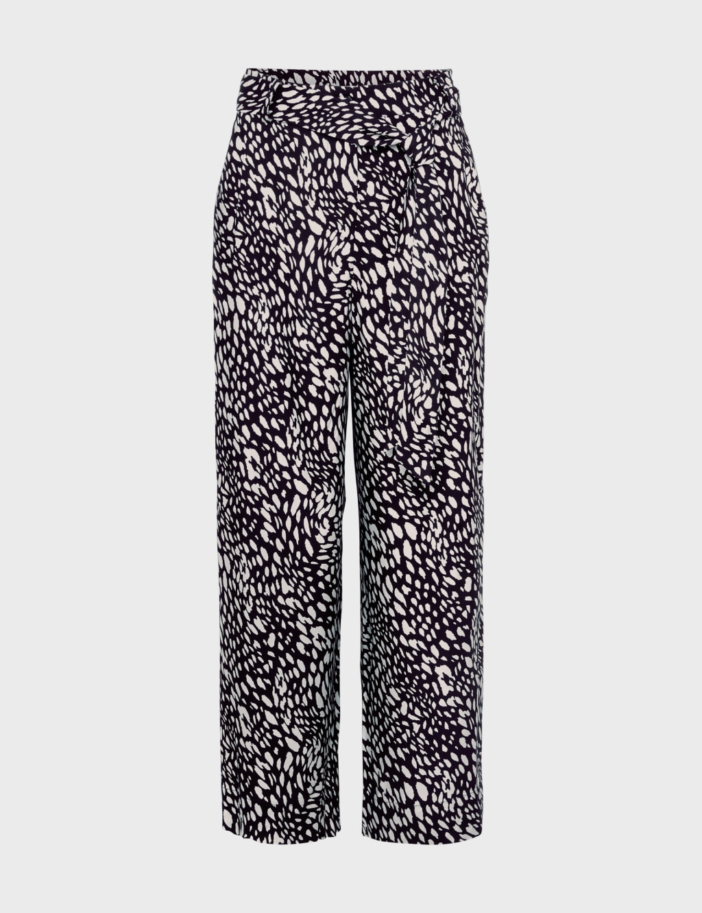 Animal Print Belted Wide Leg Culottes image 2