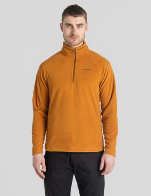 Craghoppers Mens Fleece Half Zip Funnel Neck Jacket - S - Orange, Orange