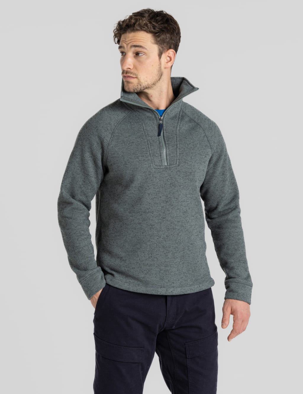 Fleece Half Zip Funnel Neck Jacket image 1