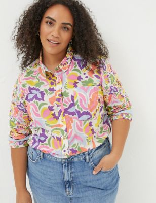 Fatface Womens Olivia Art Floral Shirt - 6 - Multi, Multi