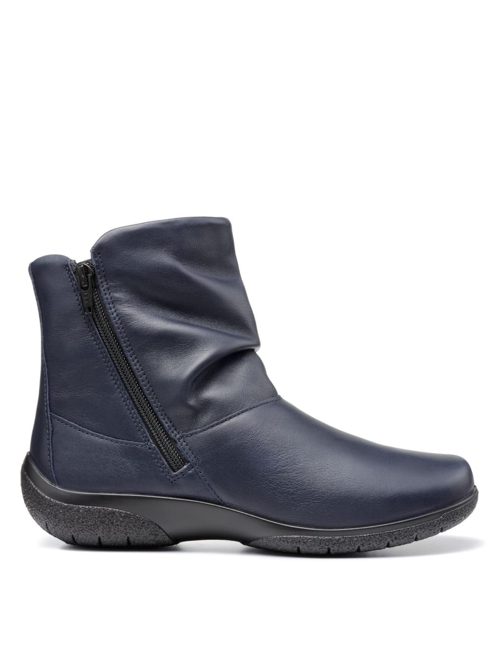 Whisper Leather Flat Ankle Boots image 1