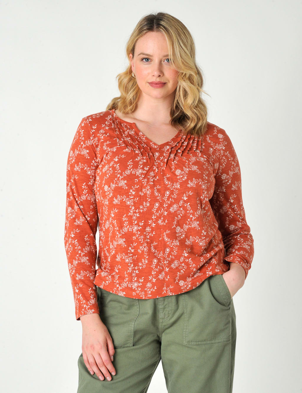 Cotton Modal Blend Floral Top image 1