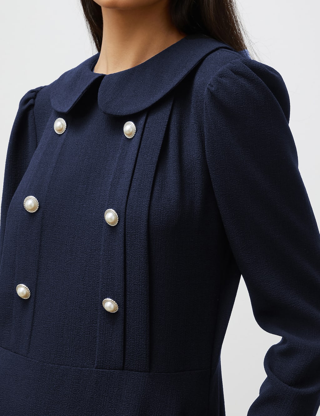 Peter Pan Collar Midi Waisted Dress image 3