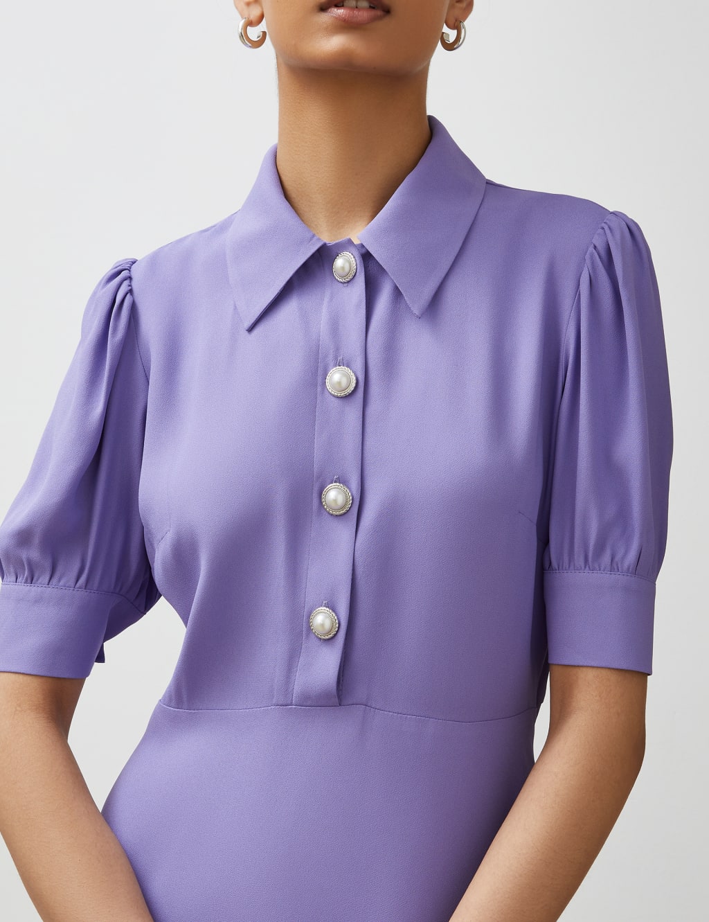Collared Midi Waisted Dress image 2