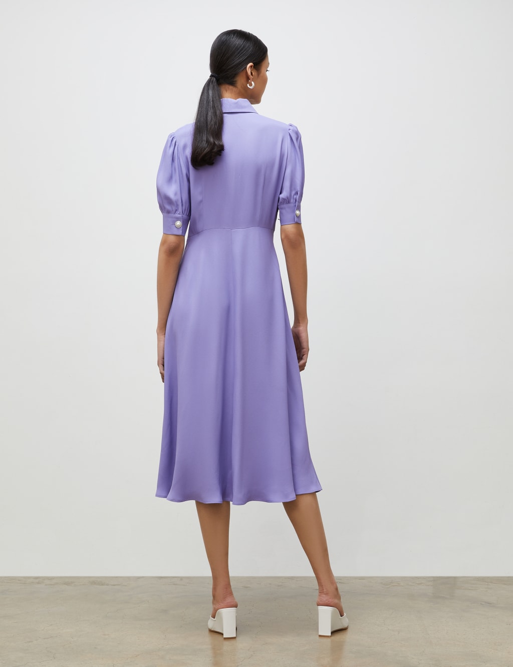 Collared Midi Waisted Dress image 3