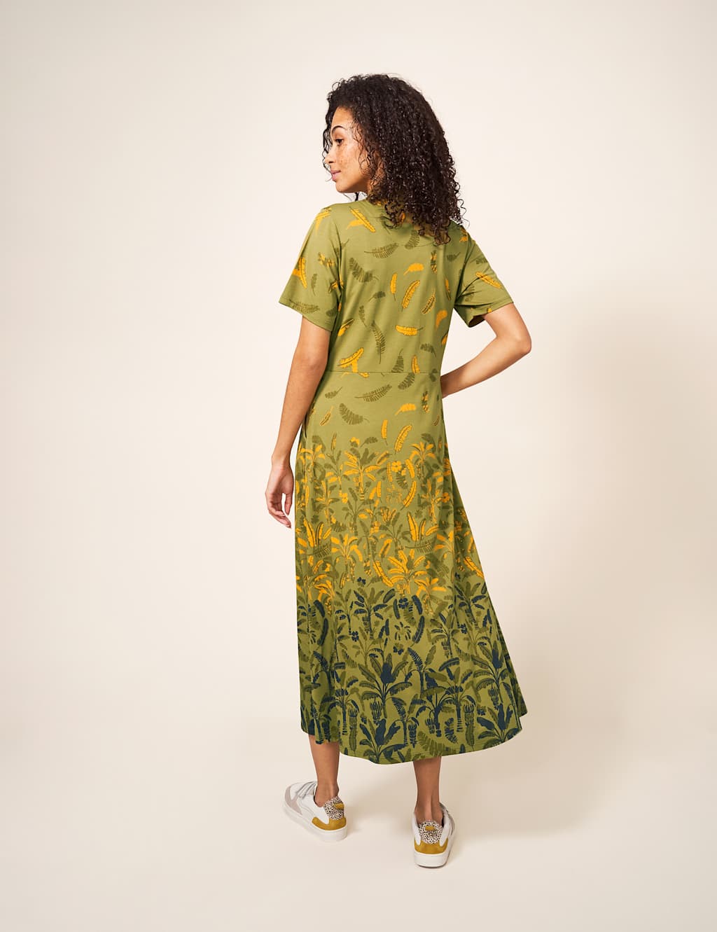 Jersey Printed Midi Shirt Dress image 4