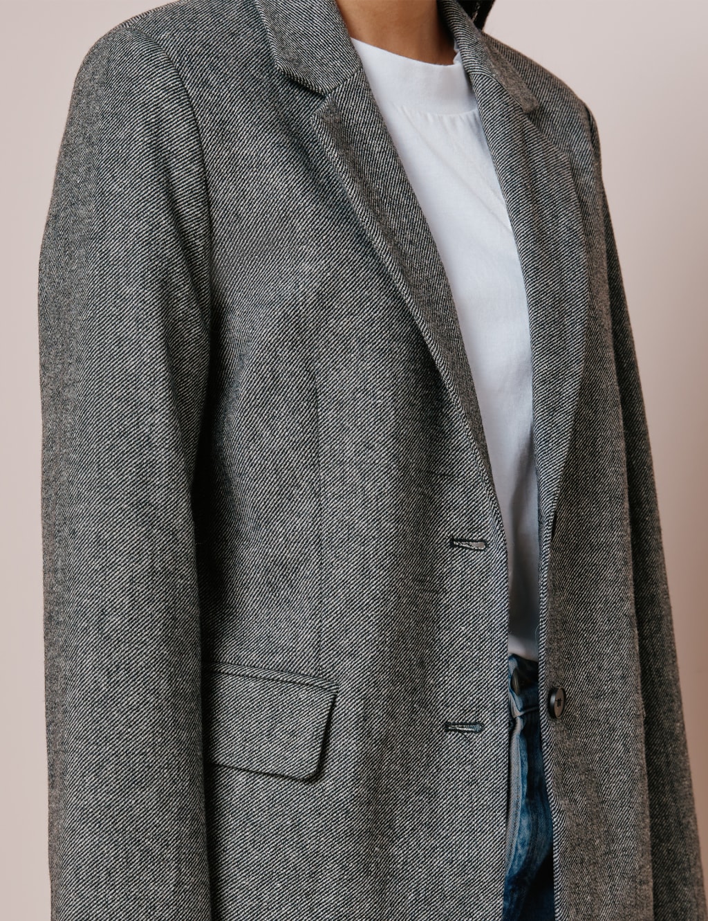 Wool Rich Tailored Textured Blazer image 3