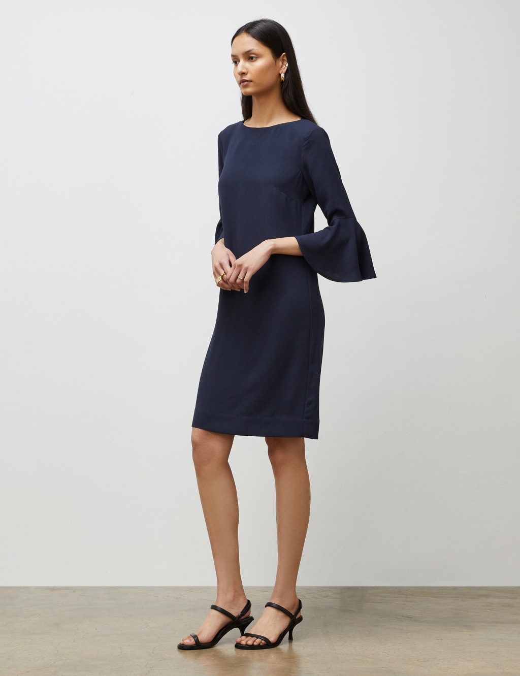 Round Neck Mini Shift Dress image 1