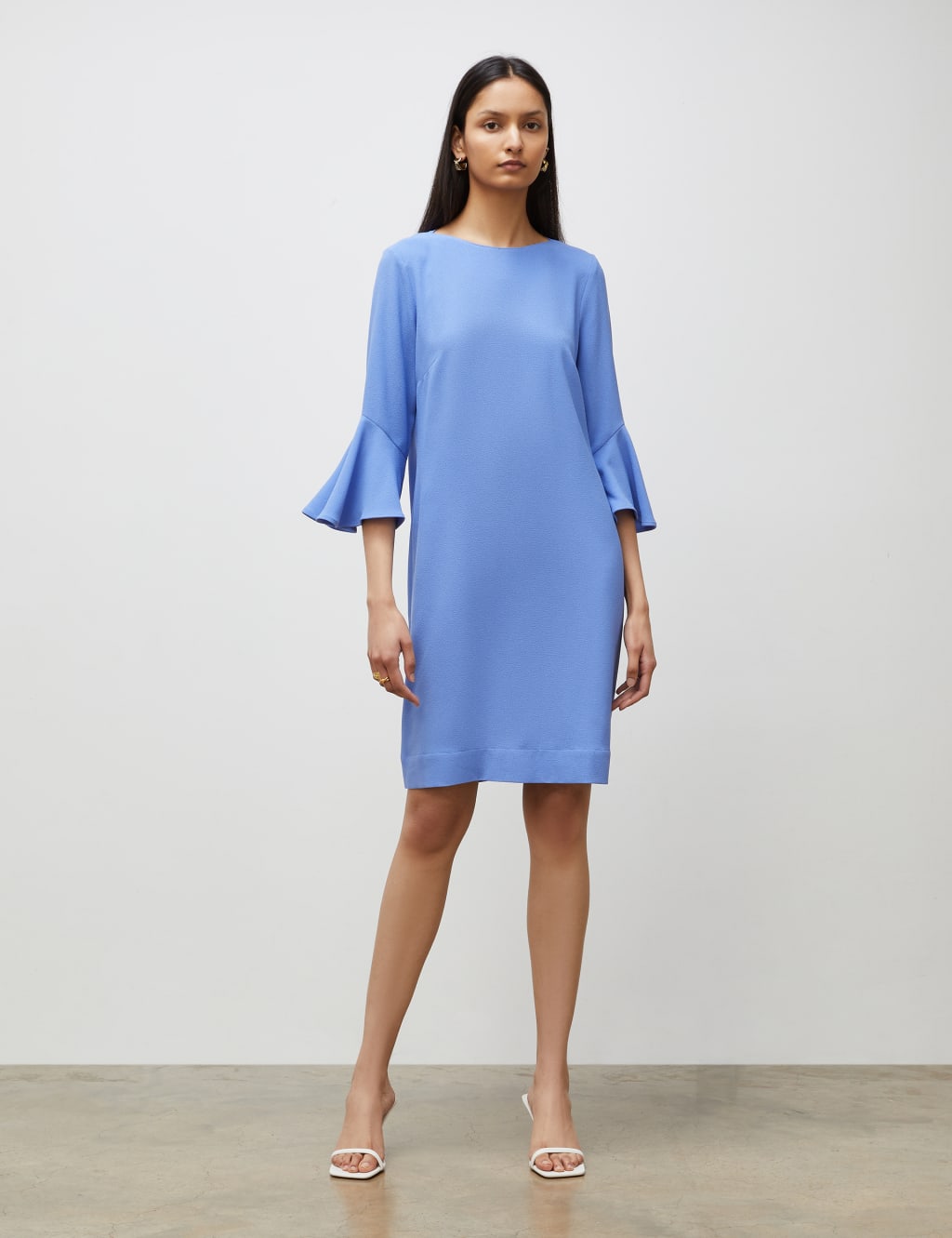 Round Neck Mini Shift Dress image 1
