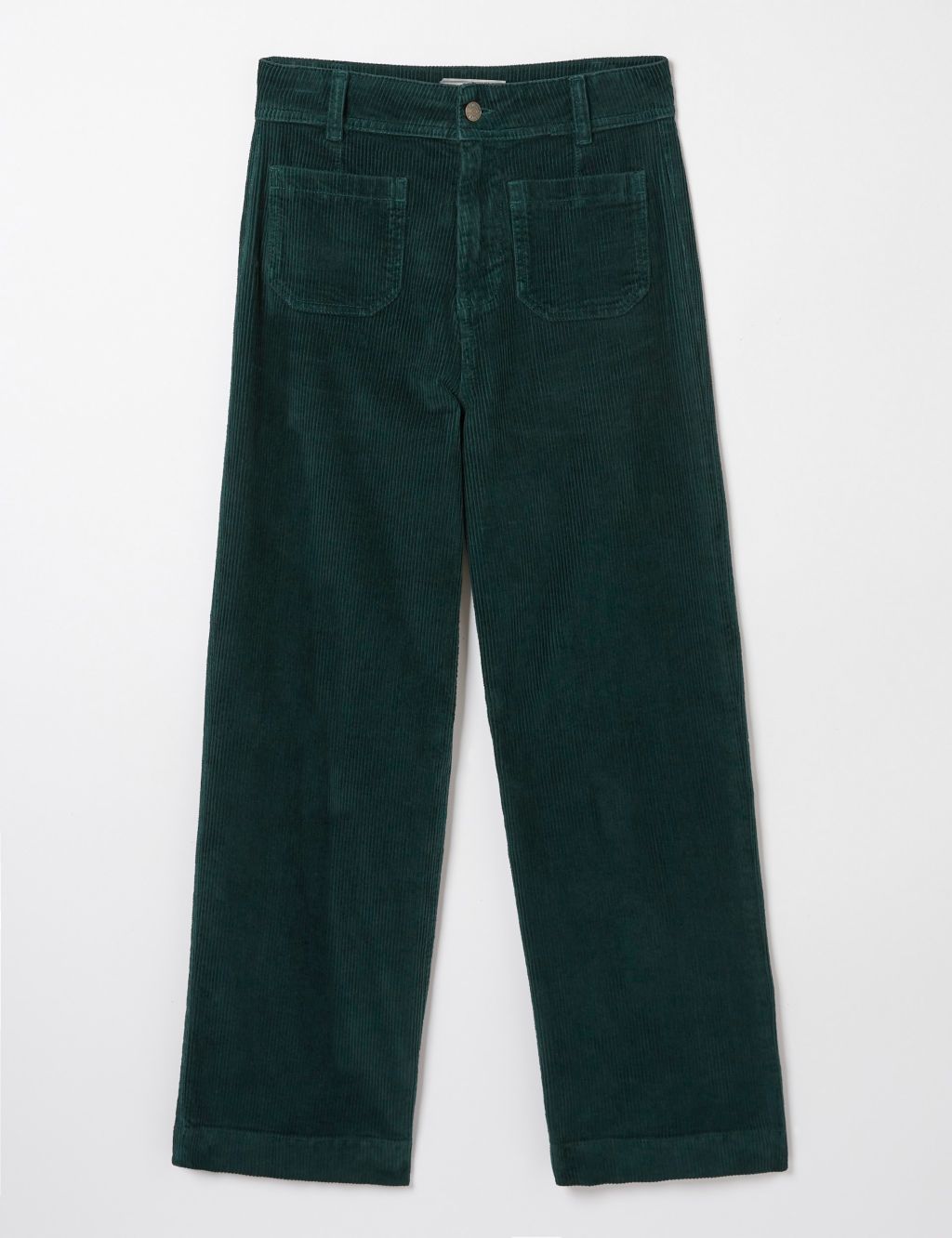 Cord Patch Pocket Wide Leg Cropped Trousers image 2