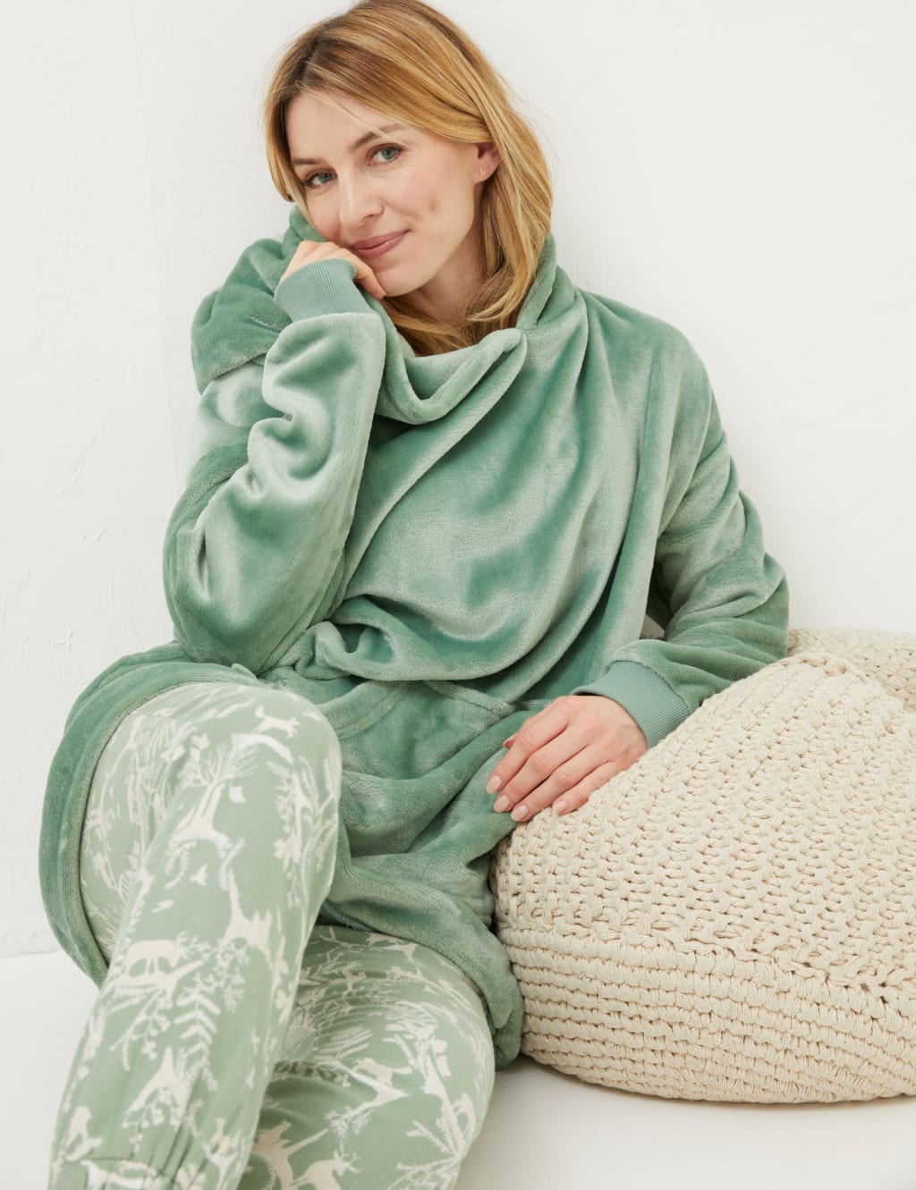 Fleece Longline Hoodie image 5
