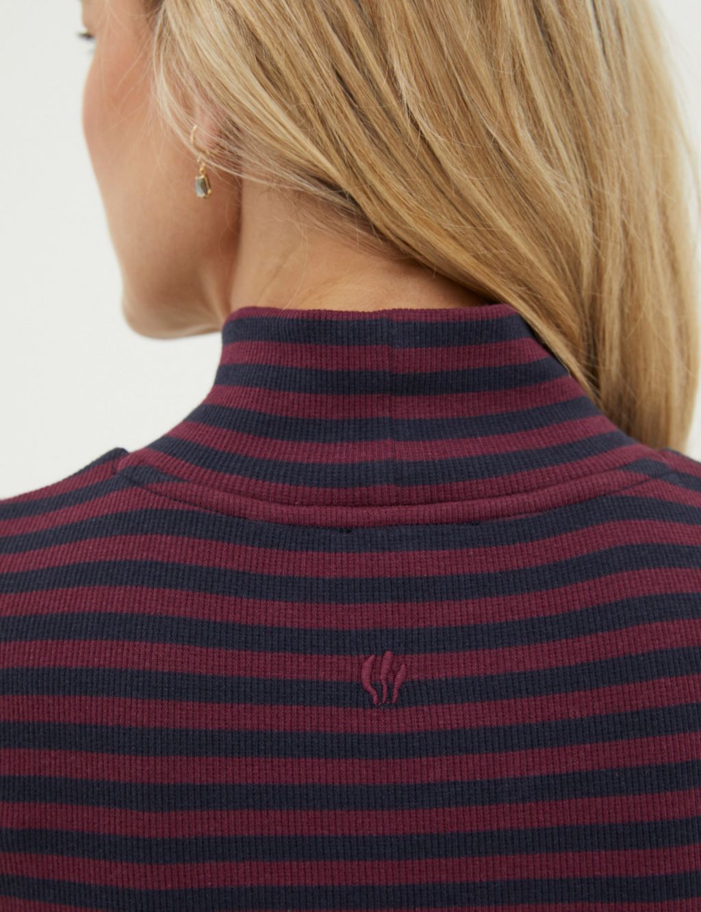 Modal Blend Striped Ribbed Top image 3