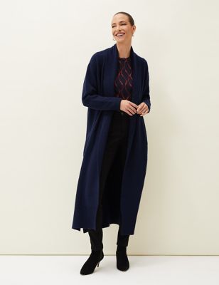 M&S Phase Eight Womens Longline Cardigan with Wool