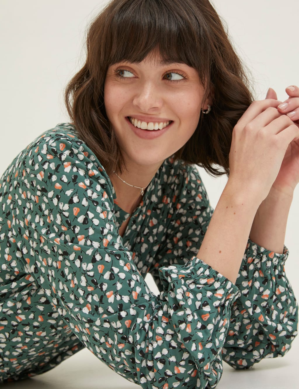 Floral Notch Neck Tunic image 4