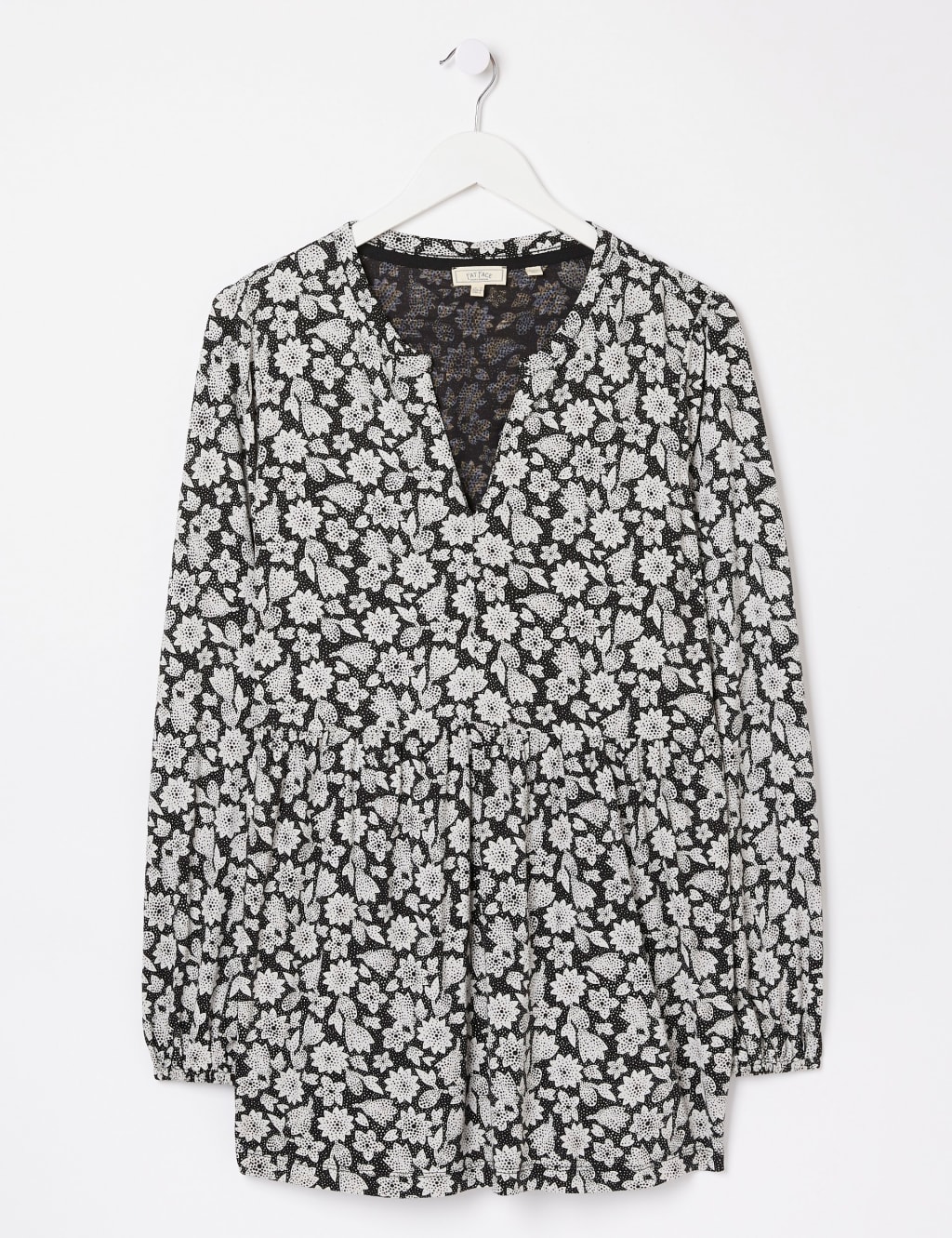 Floral Notch Neck Tunic