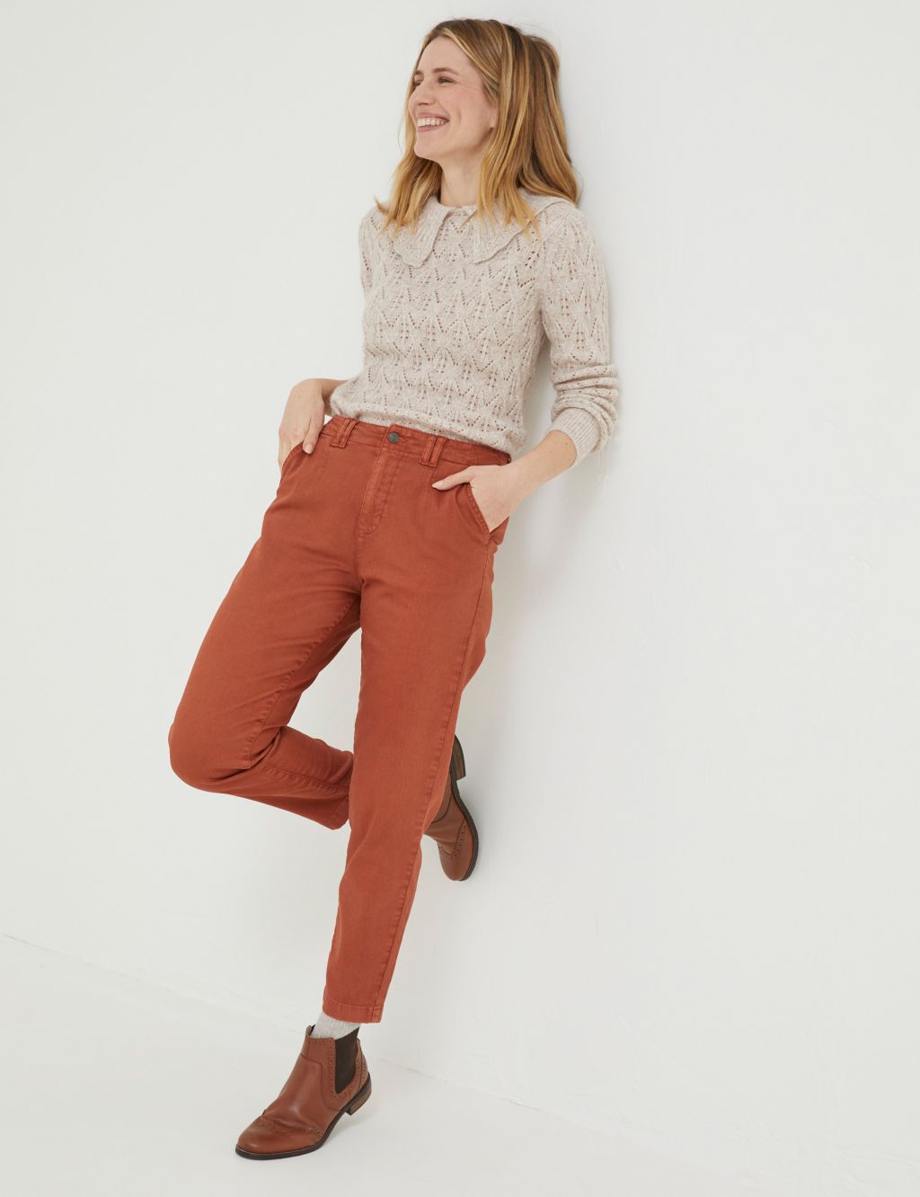 Cotton Rich Tapered Chinos image 1