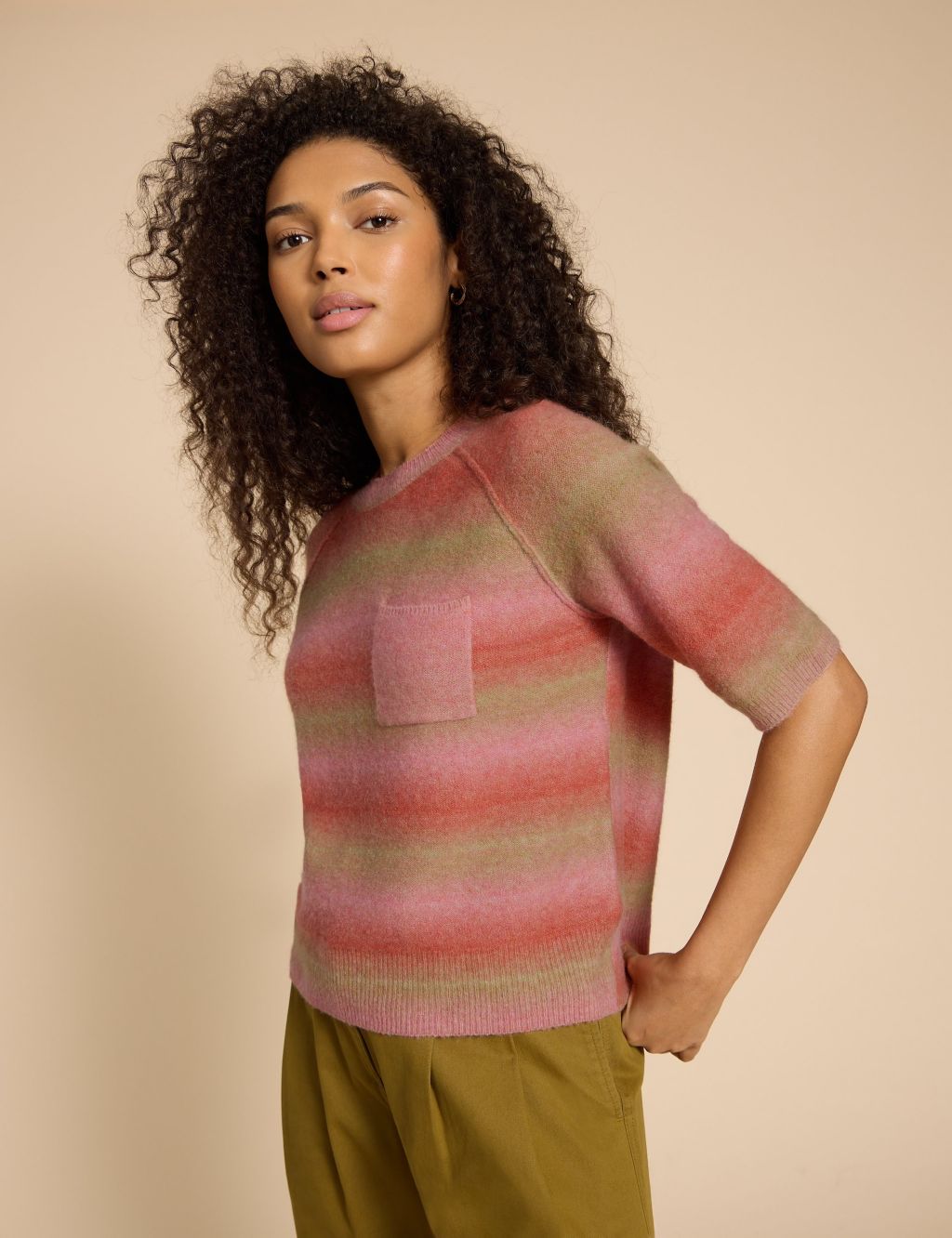 Wool Blend Space Dyed Jumper
