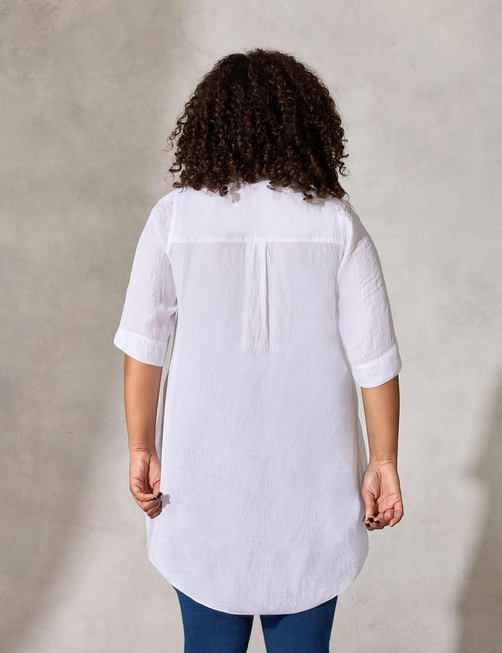 Textured V-Neck Relaxed Blouse image 4