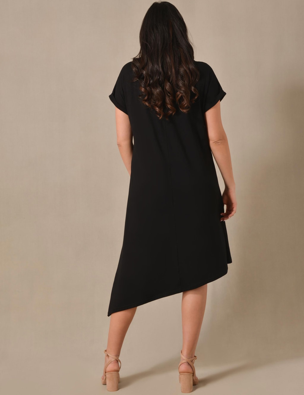 Jersey Round Neck Midi Swing Dress image 3