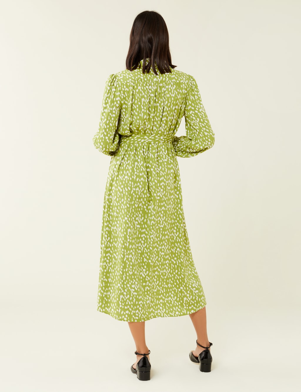 Printed Midi Waisted Dress image 2