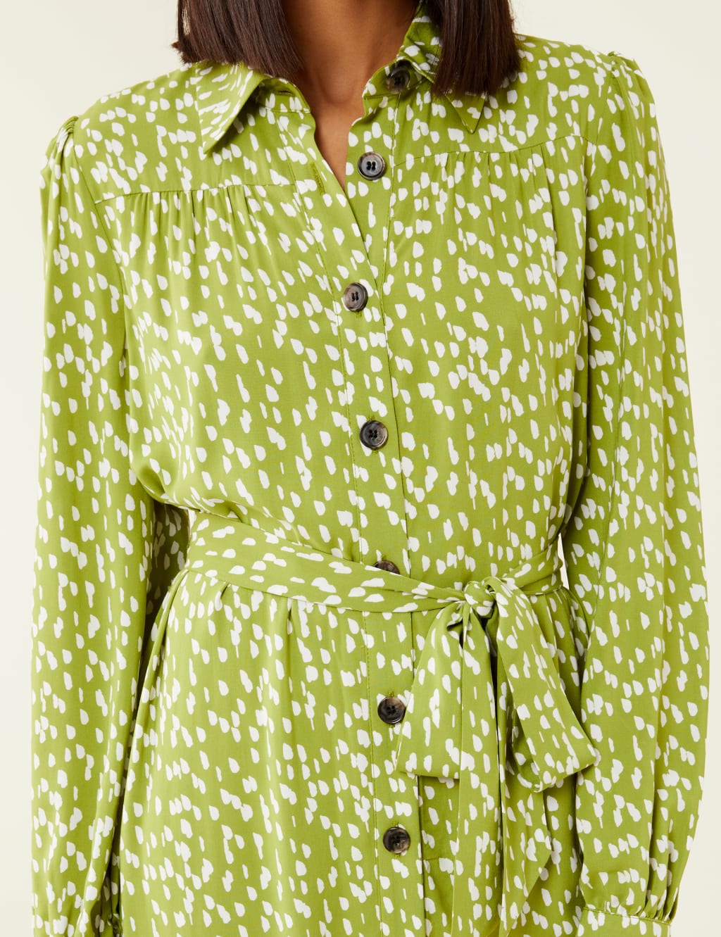 Printed Midi Waisted Dress image 4