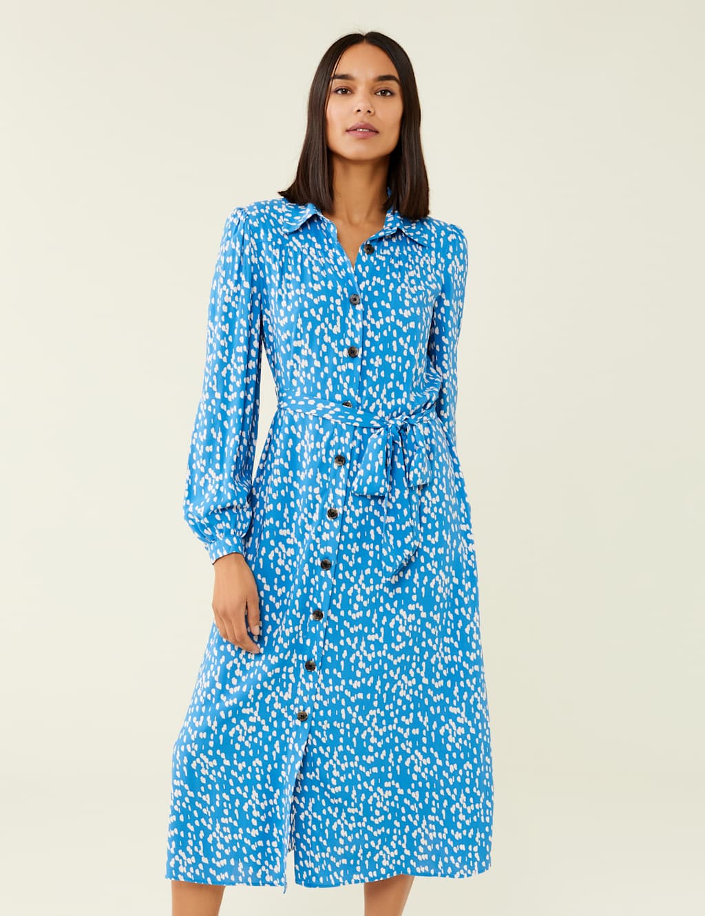 Printed Midi Waisted Dress image 2