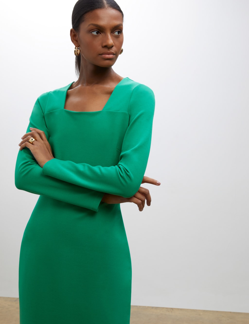 Square Neck Midi Tailored Dress image 5