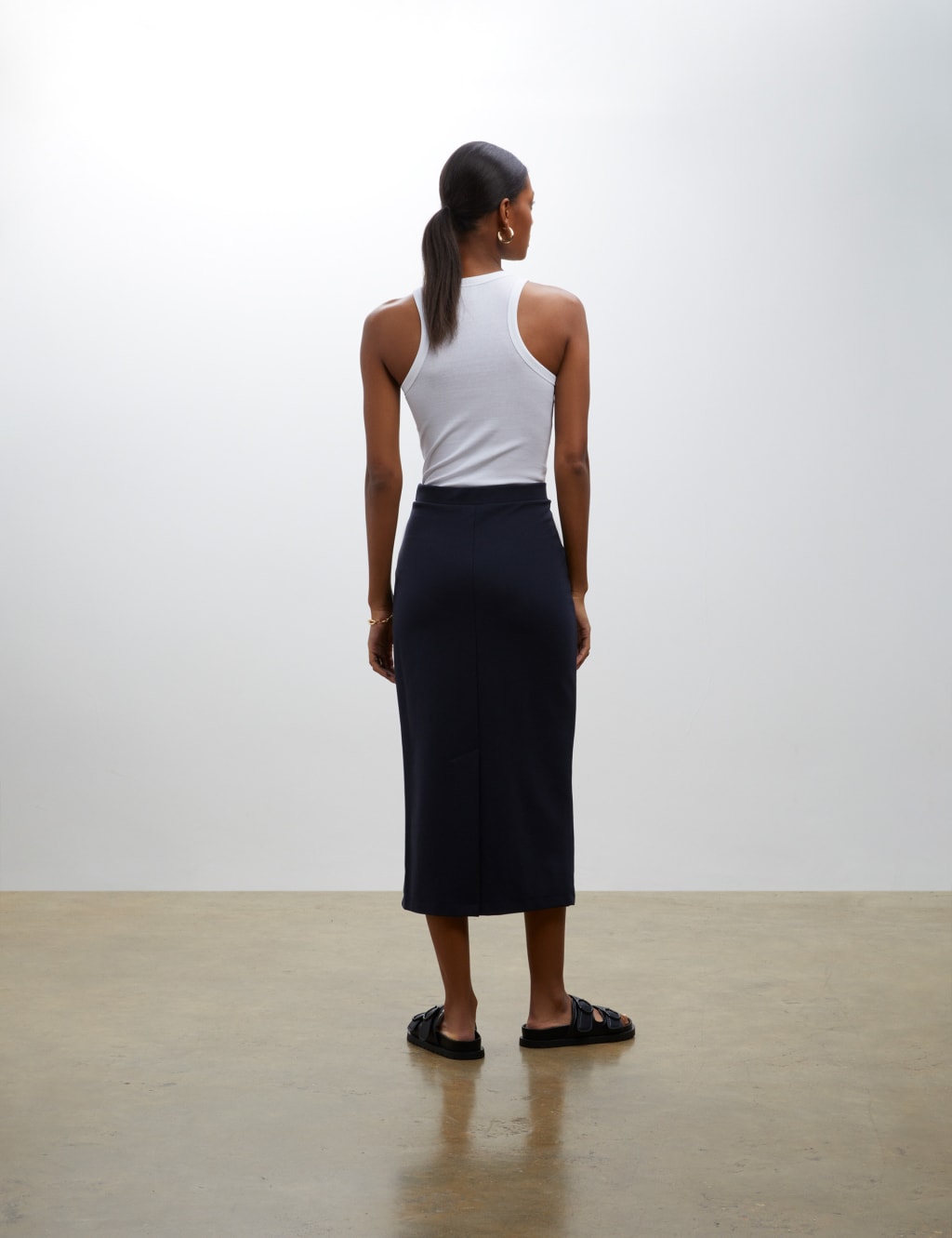 Split Back Midi Pencil Skirt image 2